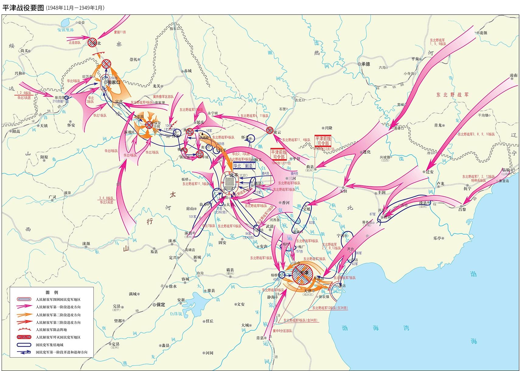 平津战役示意图高清版图片