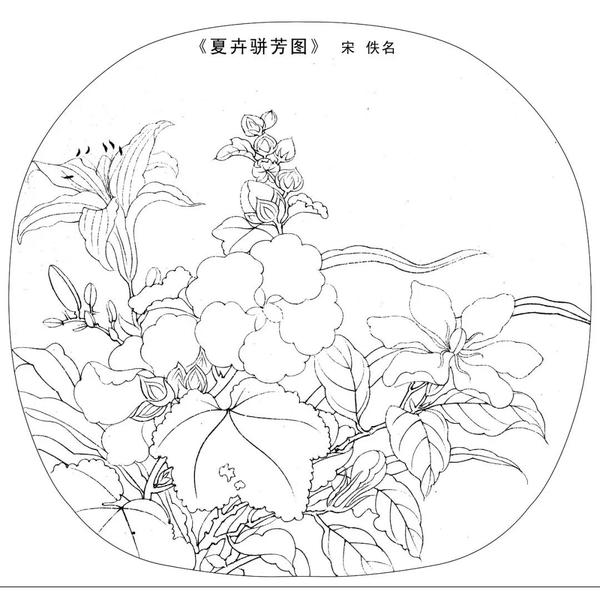 宋画工笔白描,最好的国画学习素材!