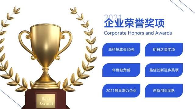 这个形状很适用于企业荣誉奖项页