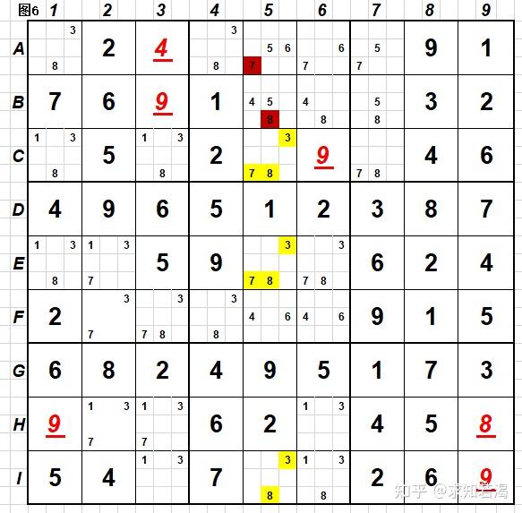圖解數獨尾盤常用技巧實例