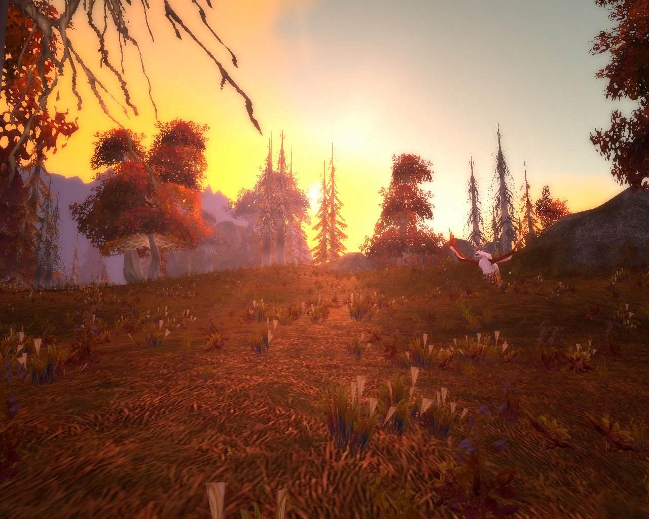 艾萨拉永远都是一副浓浓的秋色,在这片凄美之地上,伟大的艾萨拉女王将