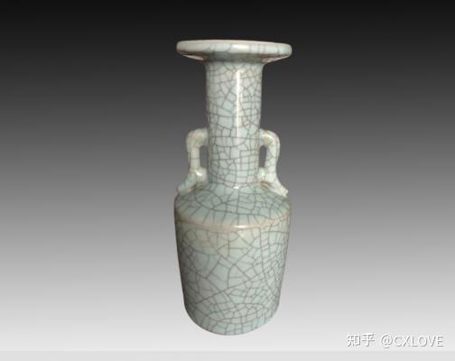哥窑冰裂纹双耳盘口瓶- 知乎