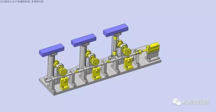 非标数模齿轮齿条提升机构3d图纸solidworks设计