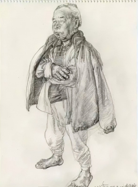 于晓东的速写往往就用几根简单的线条,便勾勒出来了人物的神态,使其