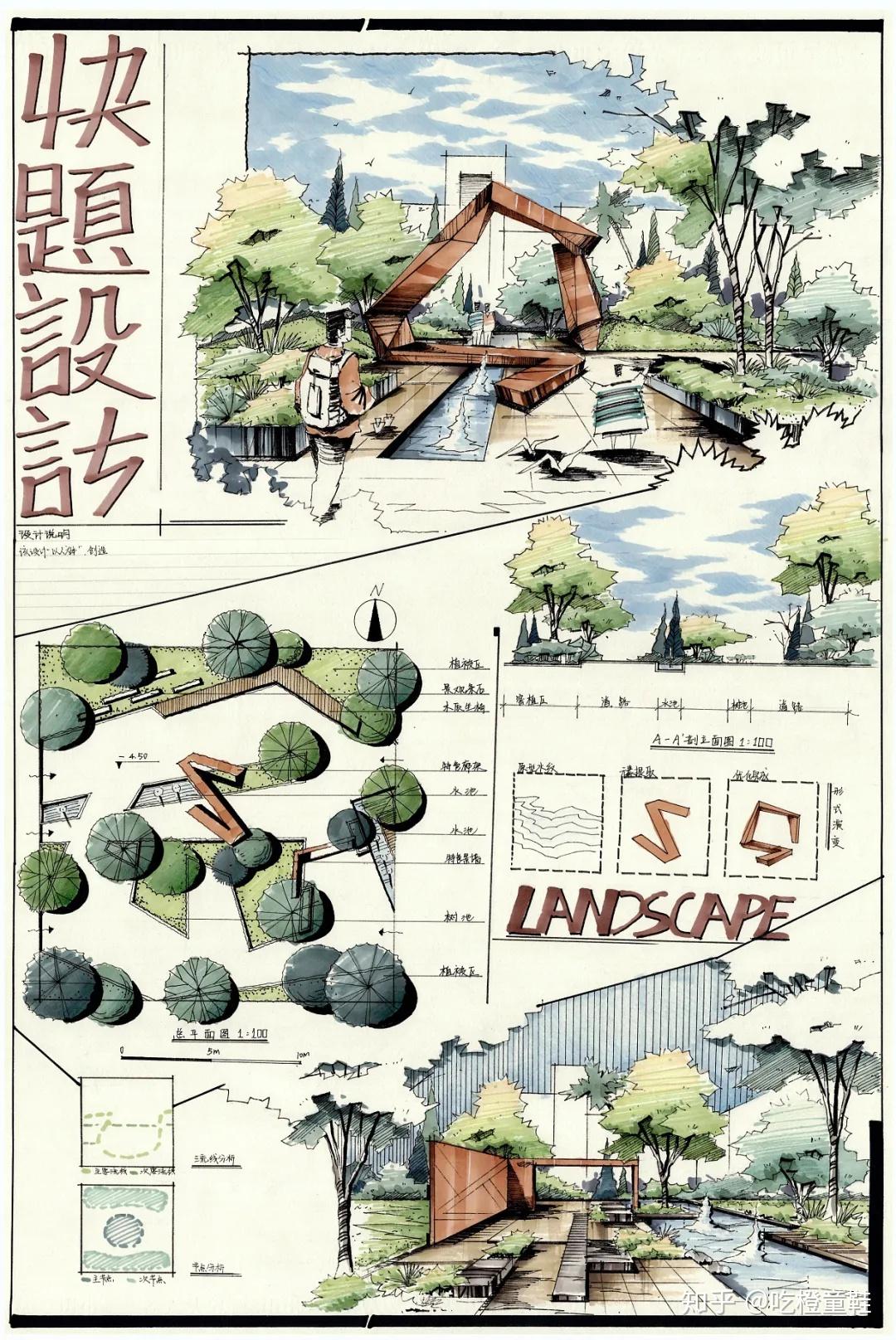 建环素材分享丨环艺快题设计效果图手绘参考