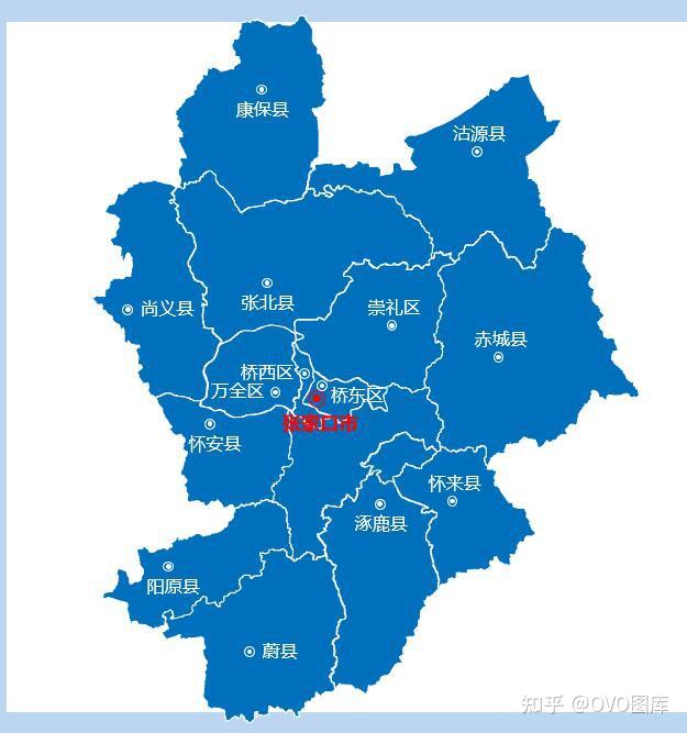 河北省地圖ppt及地級市矢量拼圖地圖動態ppt模板