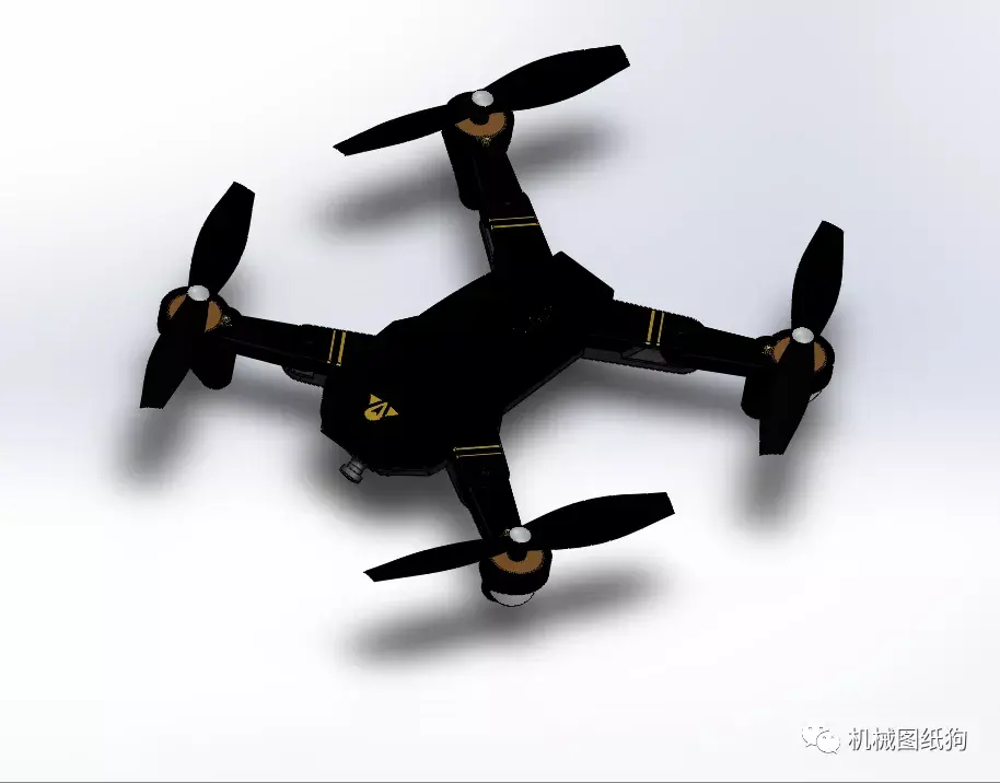 飞行模型visuoxs809无人机模型3d图纸solidworks设计