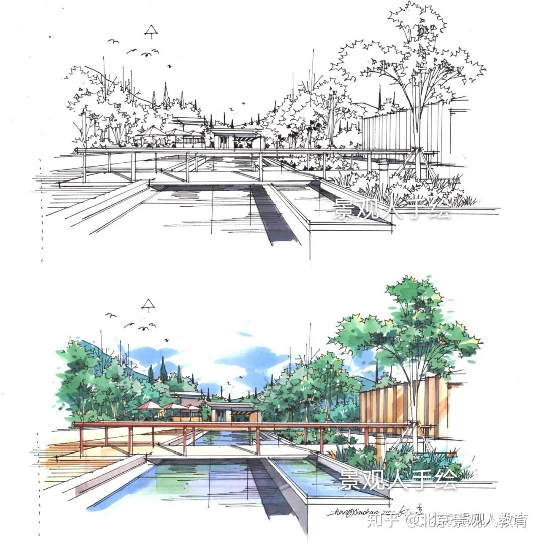 2021考研景观人20张快速上手节点简易效果图供你参考