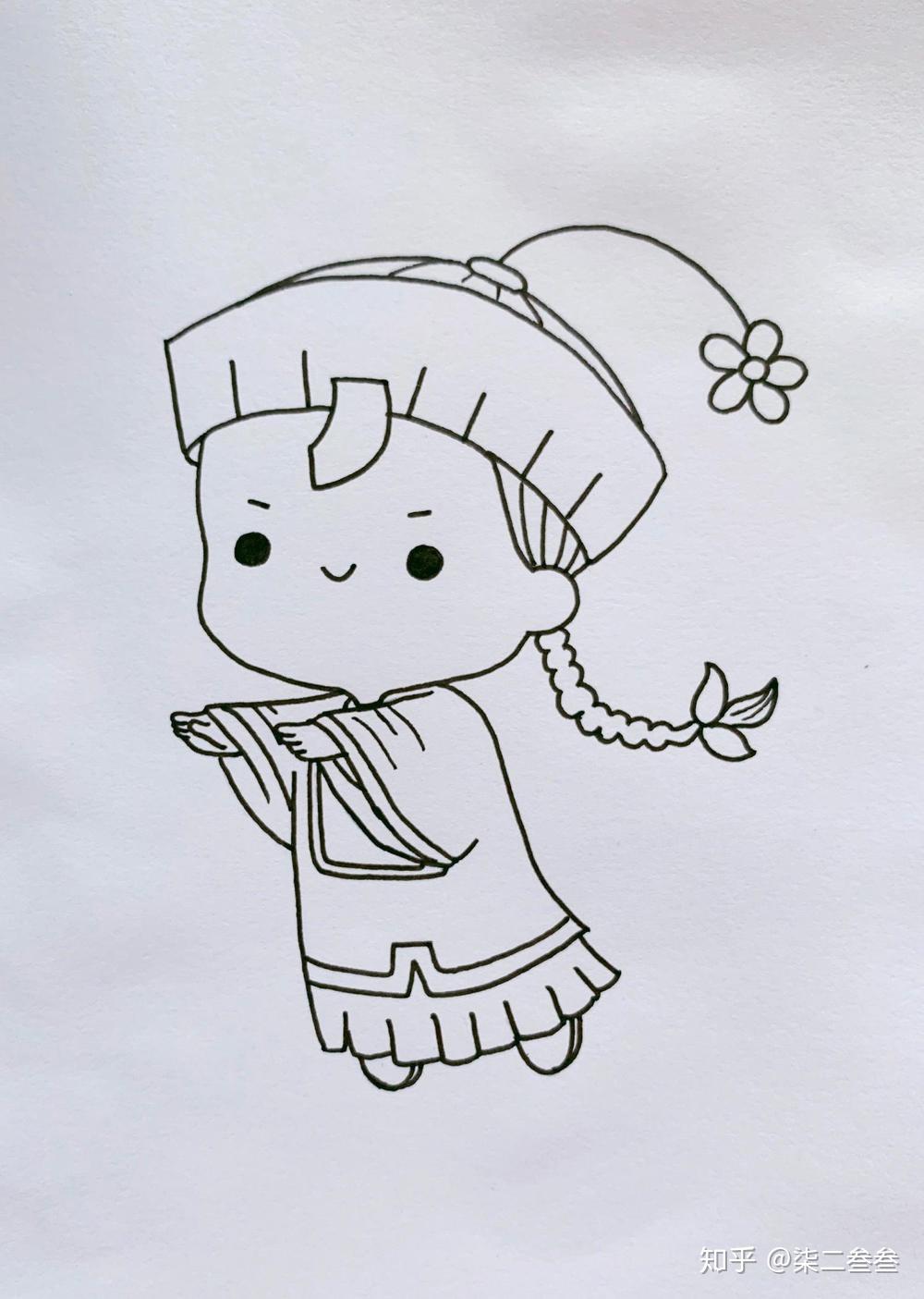 每天一张简笔画捡到一个小僵尸内含详细步骤