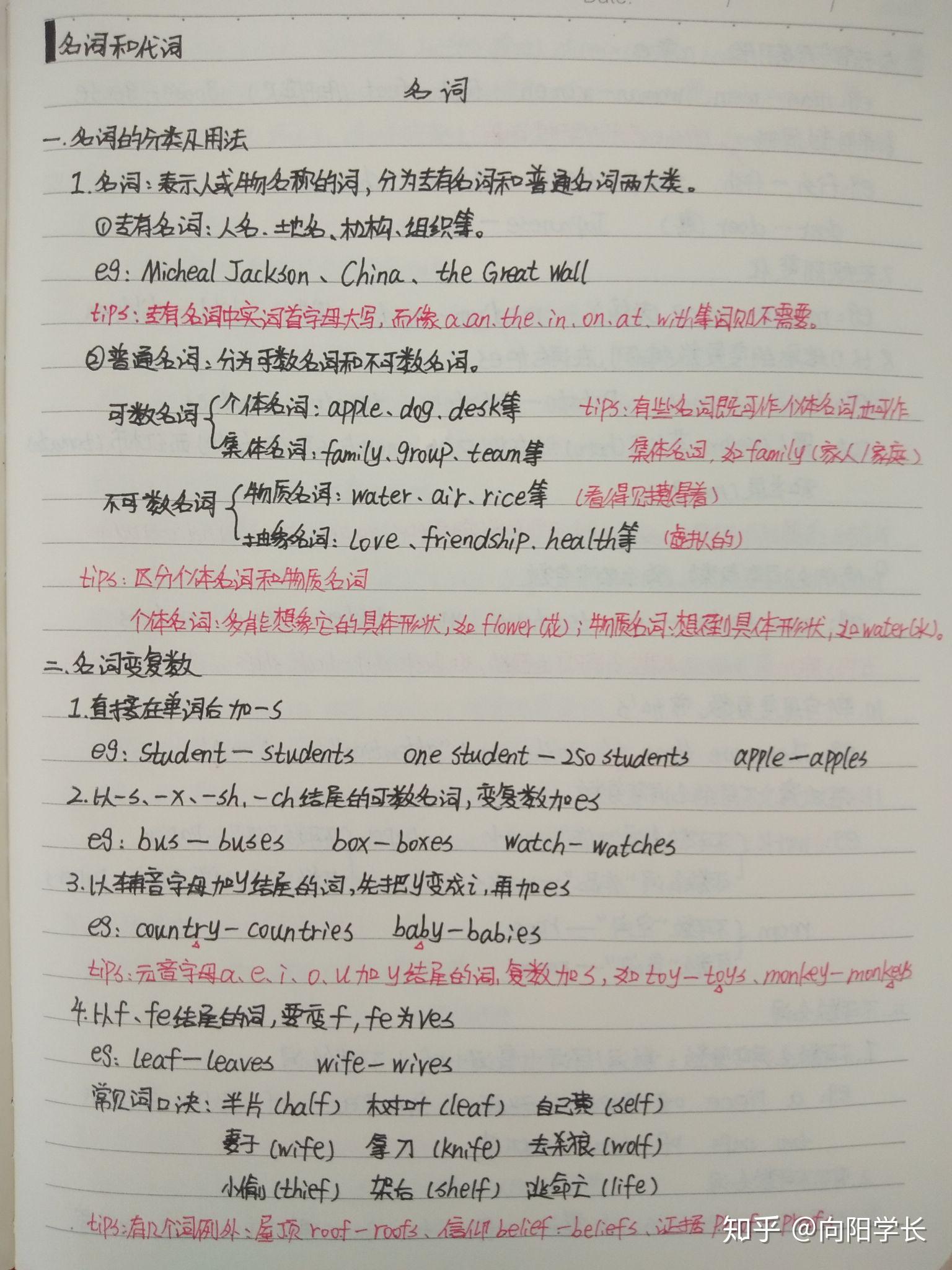 如何学好初高中英语语法学长手写笔记带你飞