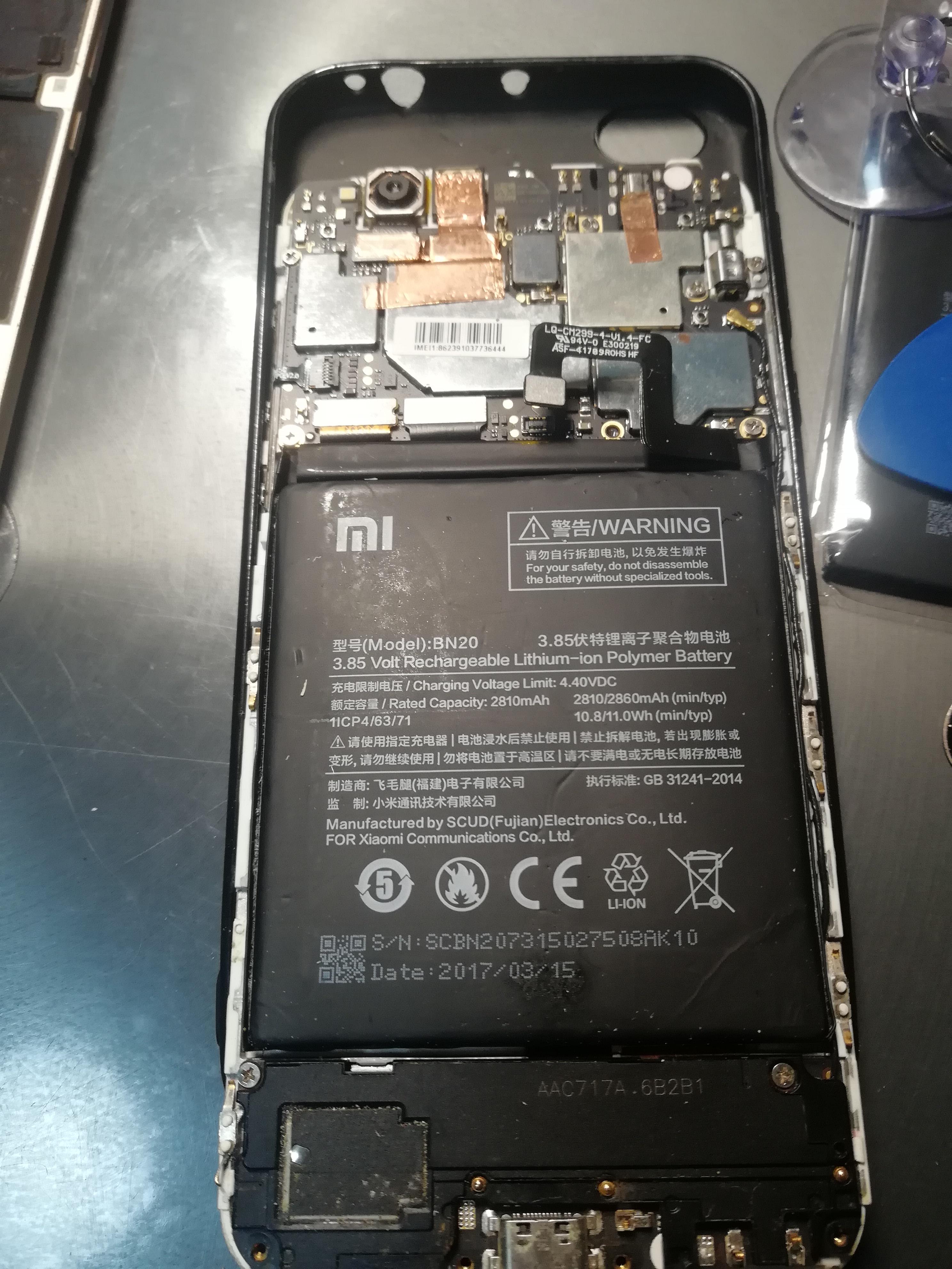 小米5c拆机换电池教程