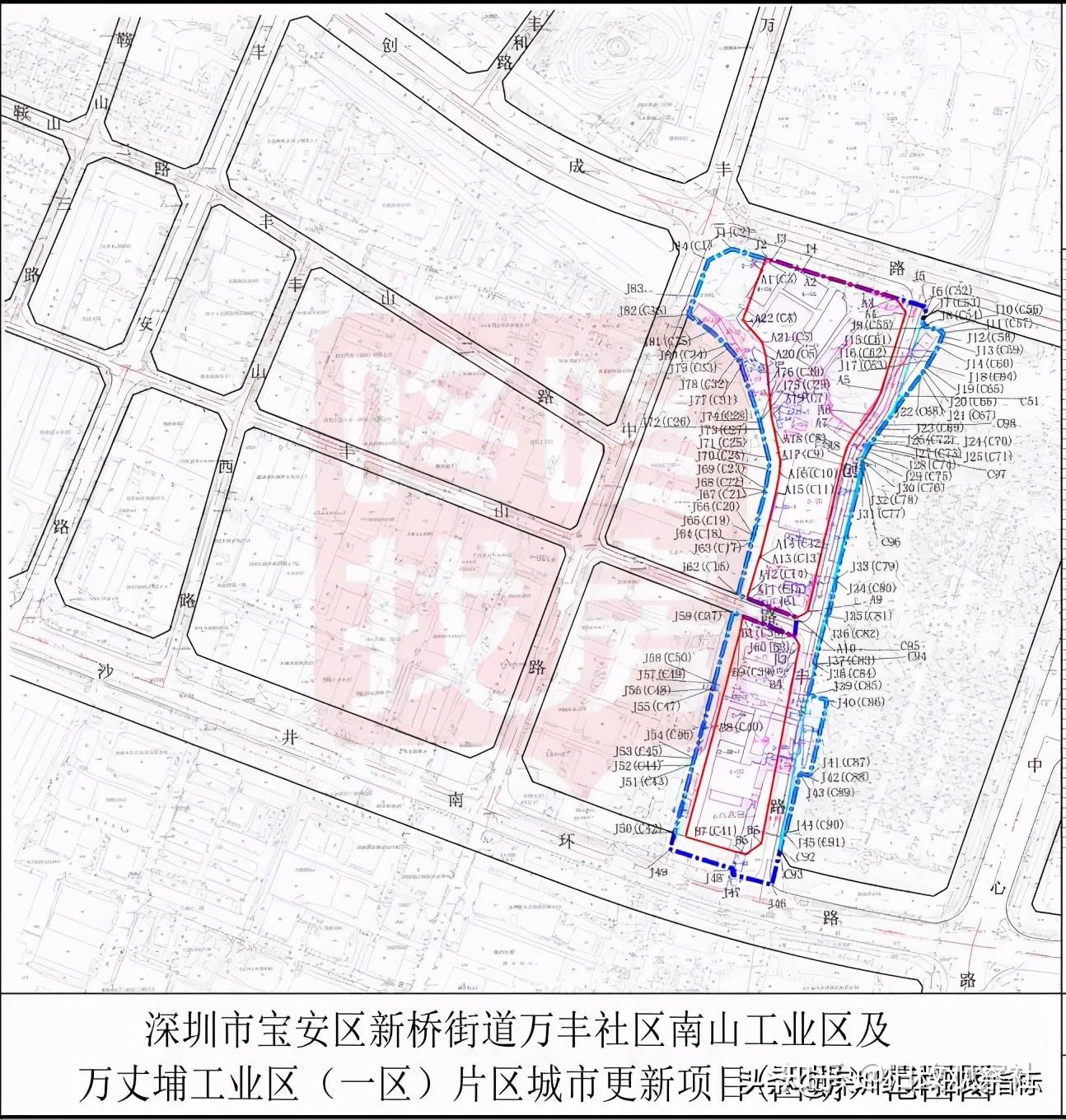 海岸城旧改4期主体公示沙井大街更新单元三村范围认定