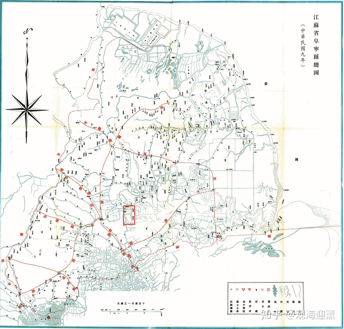 【阜宁县水系-河流-射阳湖南岸支流-蛤蜊港】