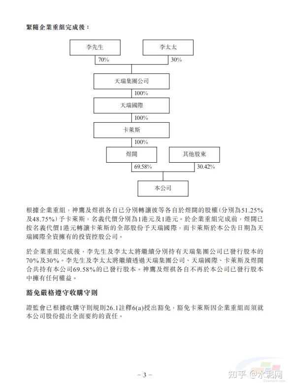 中国天瑞水泥控股股东完成企业重组