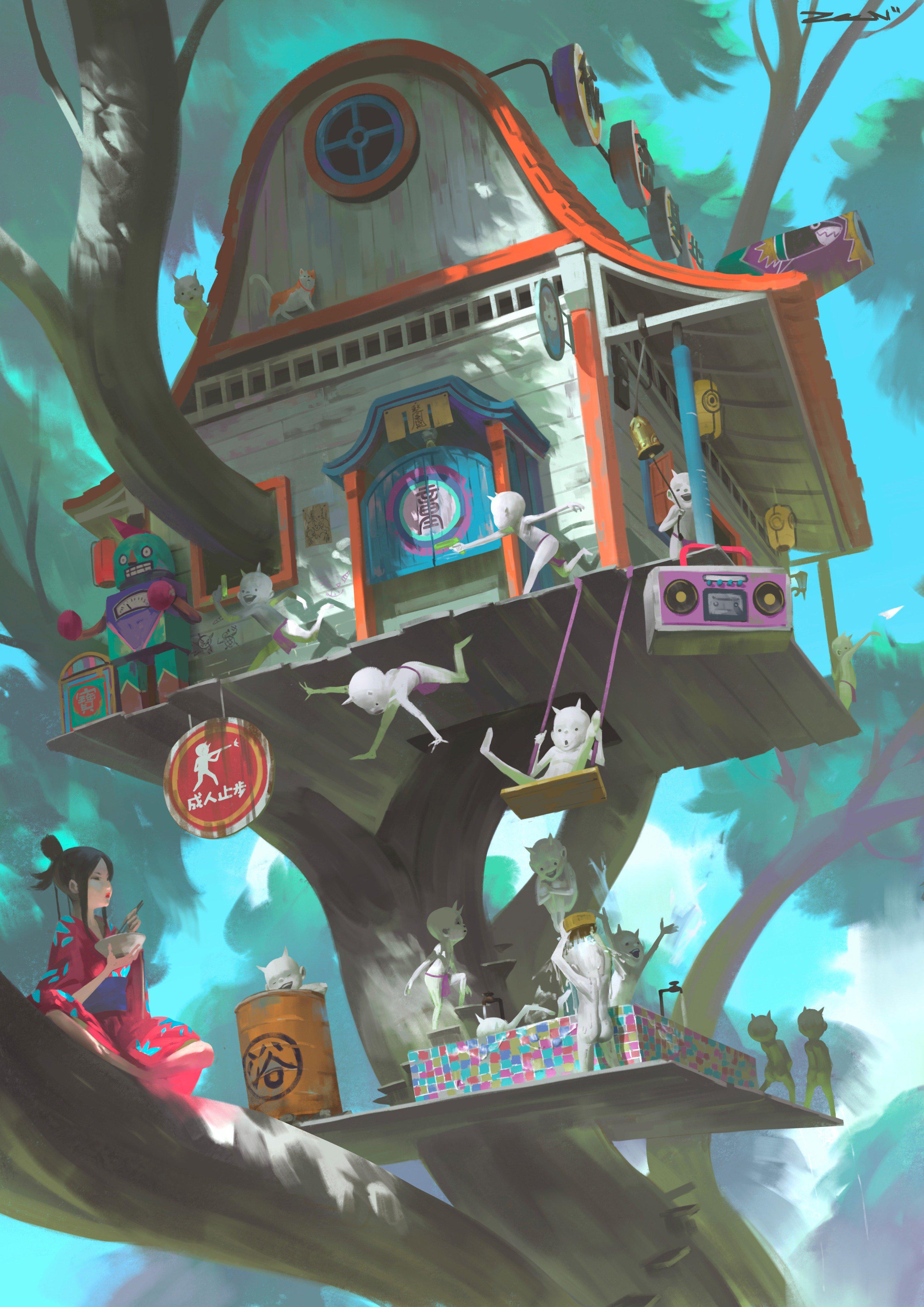 马来西亚插画师zeenchin恐怖与美感的二进制