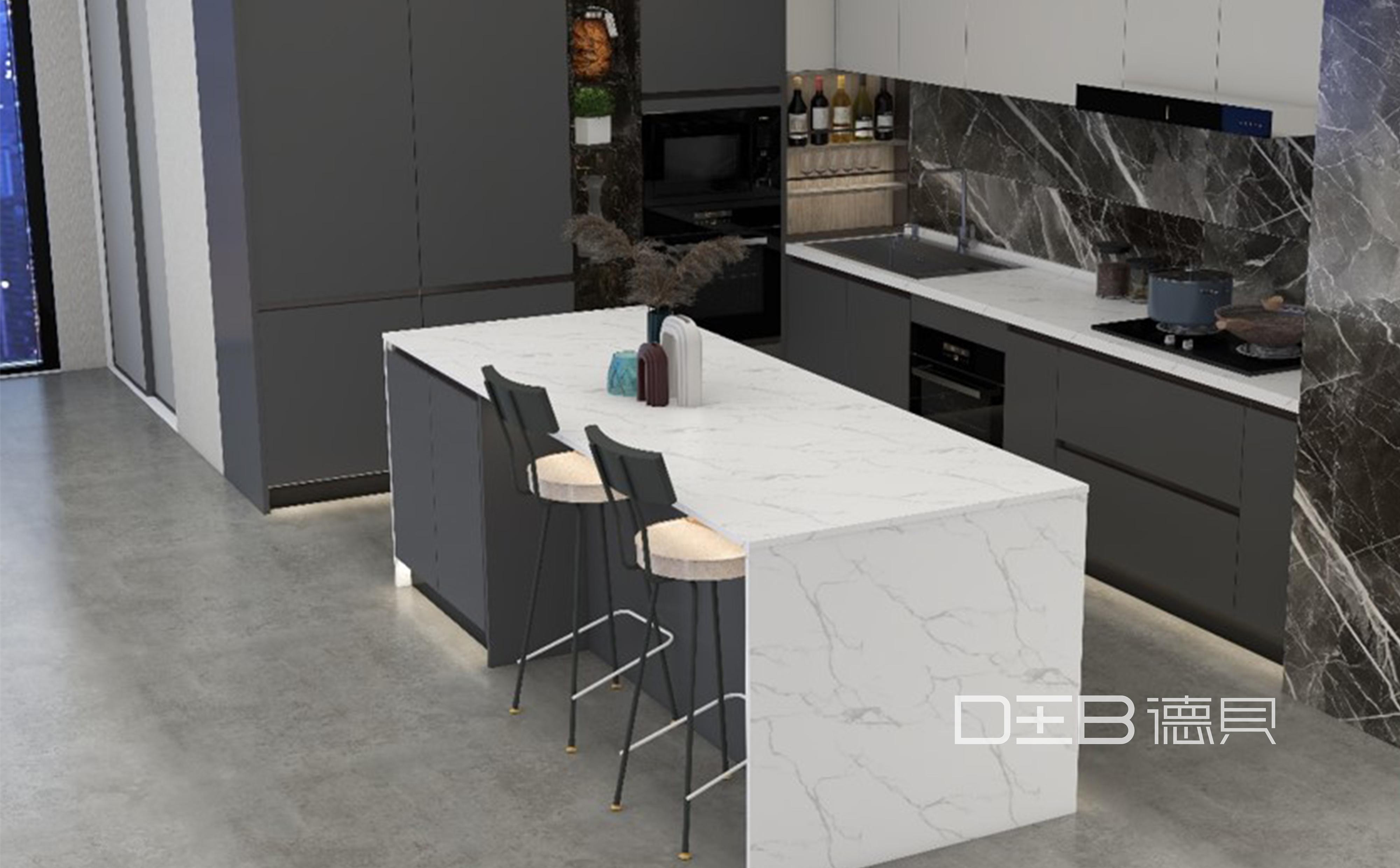 岛台作为最聚人气之处,美食的加入,让厨房成为家人互动交流的空间.