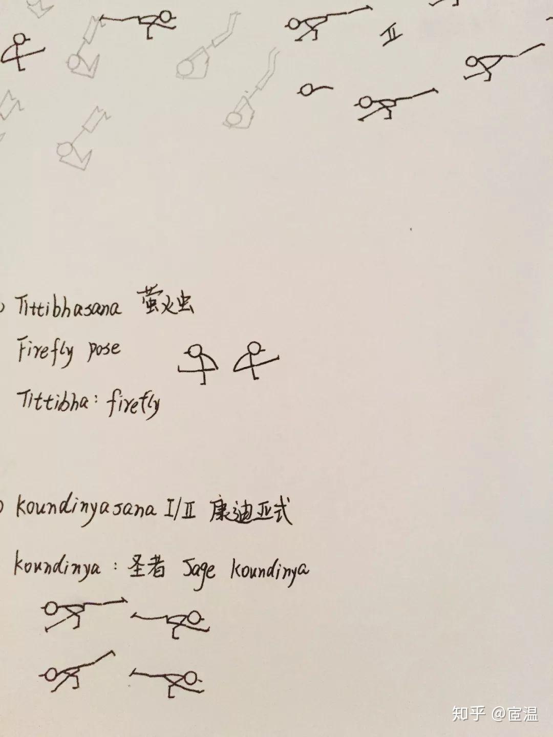 每一个瑜伽体式都有自己的梵文名称,梵文是瑜伽界的必修课,是国际通用