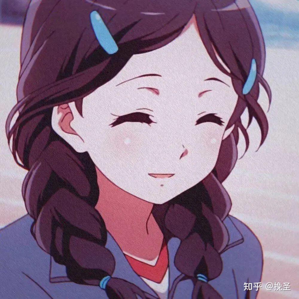 有没有长卷发超级温柔的动漫女生头像