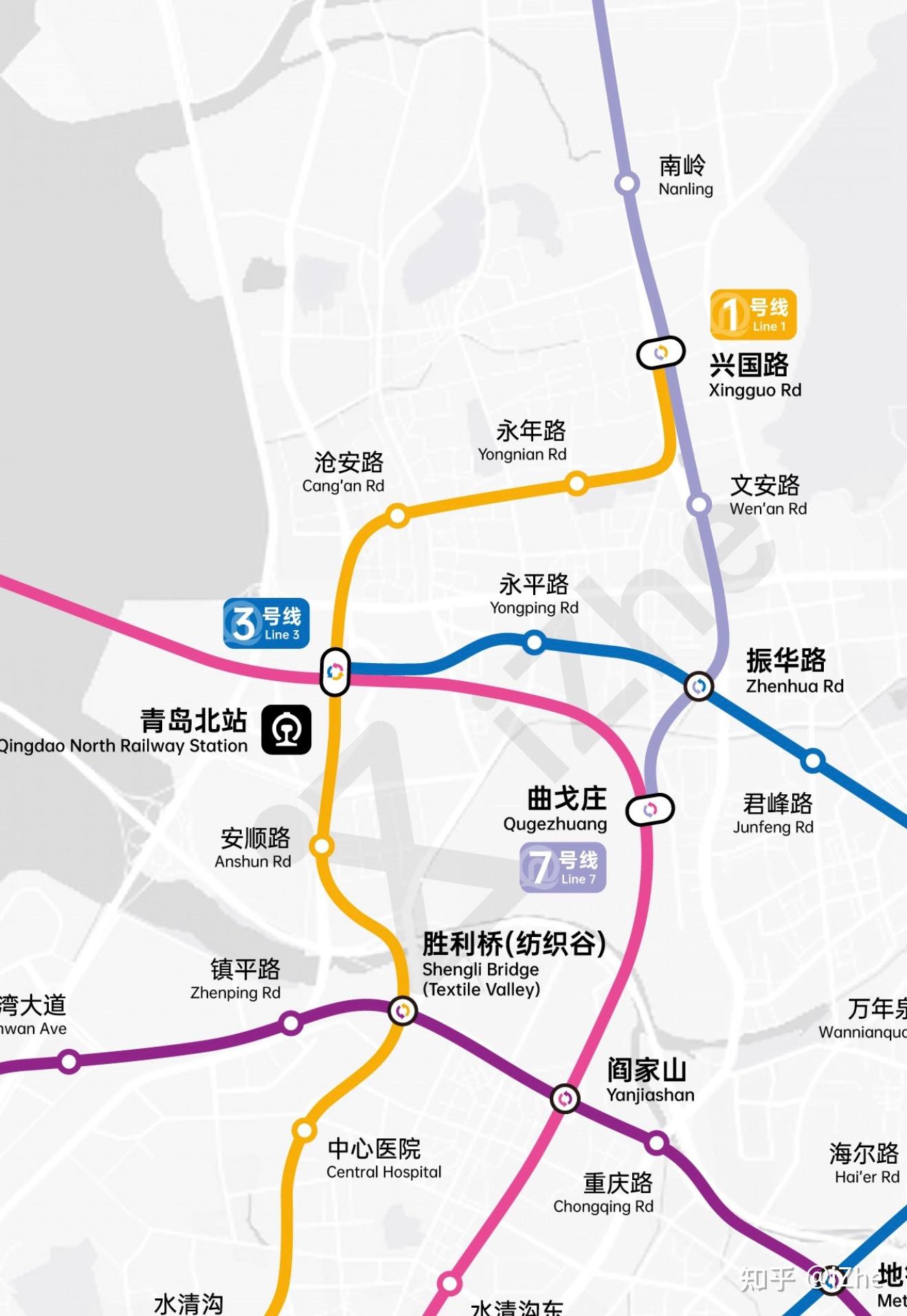 青岛地铁2028年线路规划示意图 - 知乎