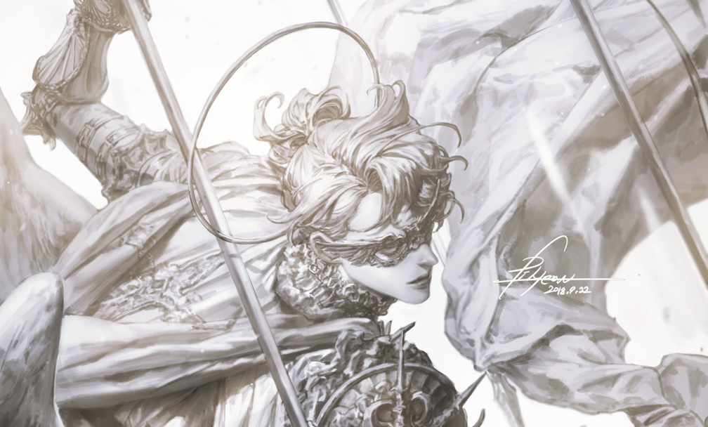 大佬这华丽的线稿我就看看学不来学不来