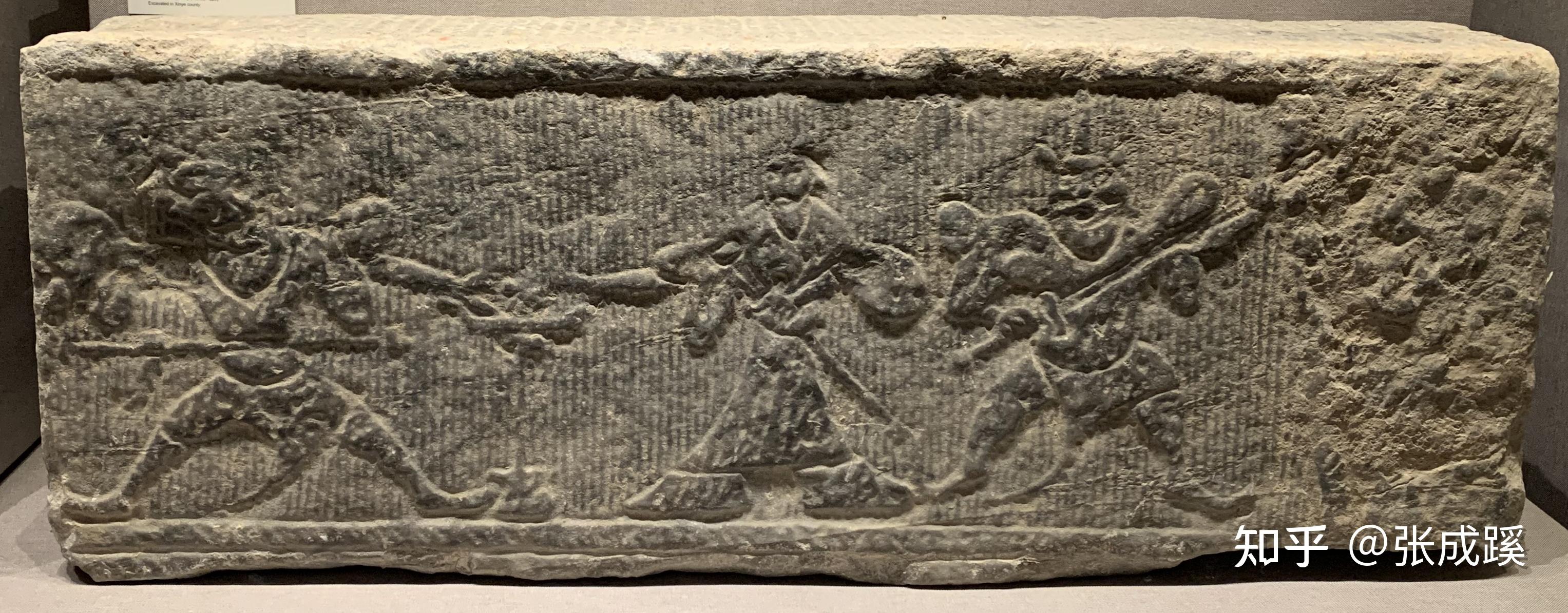 二桃杀三士画像石(东汉)胡汉战争画像砖(东汉)绘彩陶兽(西晋)帝后礼佛