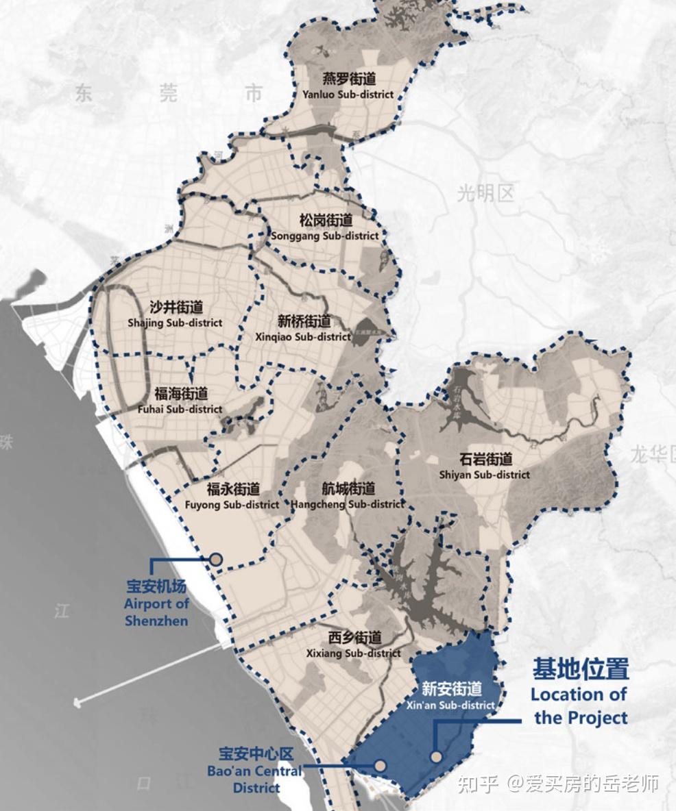 宝安区下辖10个街道:新安街道,西乡街道,航城街道,福永街道,福海街道