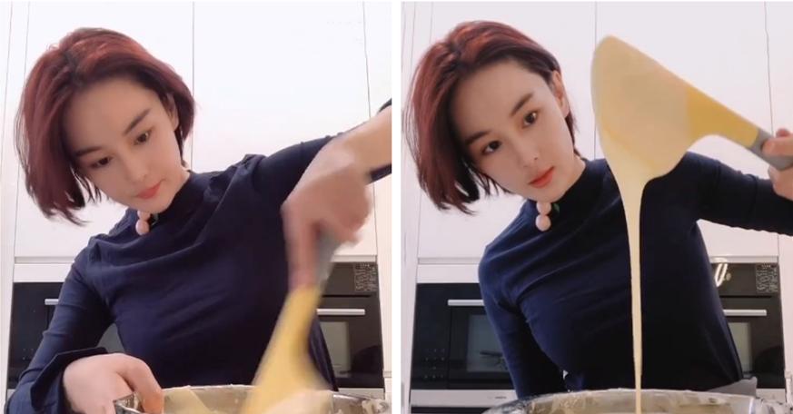张馨予不愧是尤物身材穿紧身衣变最美厨娘系围裙秀蚂蚁腰吸睛