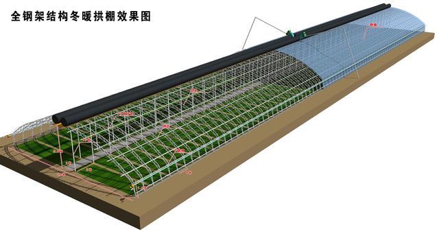 六,冬暖式日光溫室全國人民早先吃的反季節蔬菜都是用這種帶後牆的