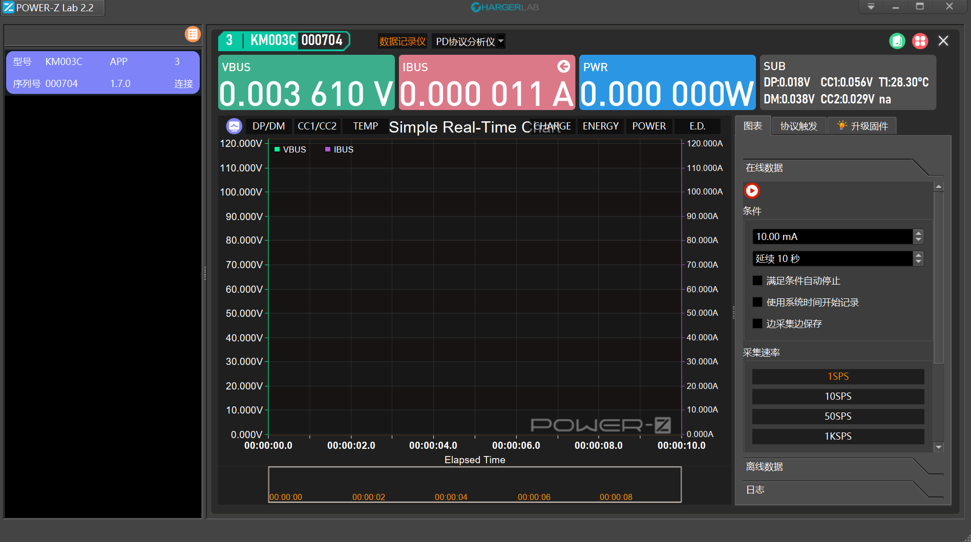POWERZ KM003C PD3.1测试仪上位机记录及数据保存教程 知乎
