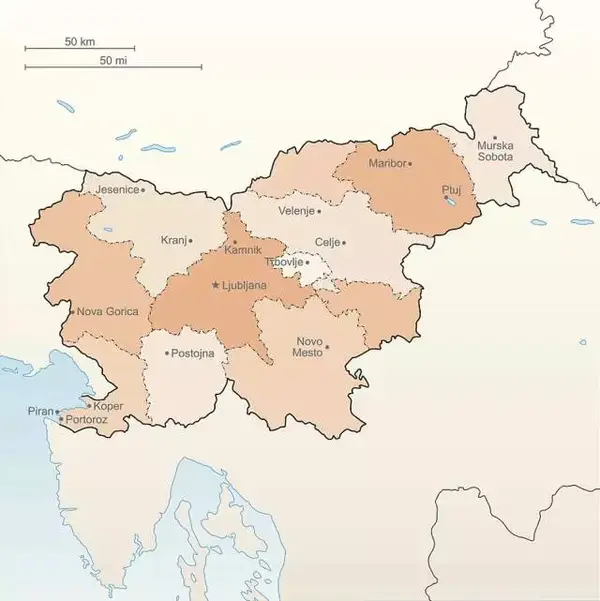 斯洛文尼亚的地理位置图片