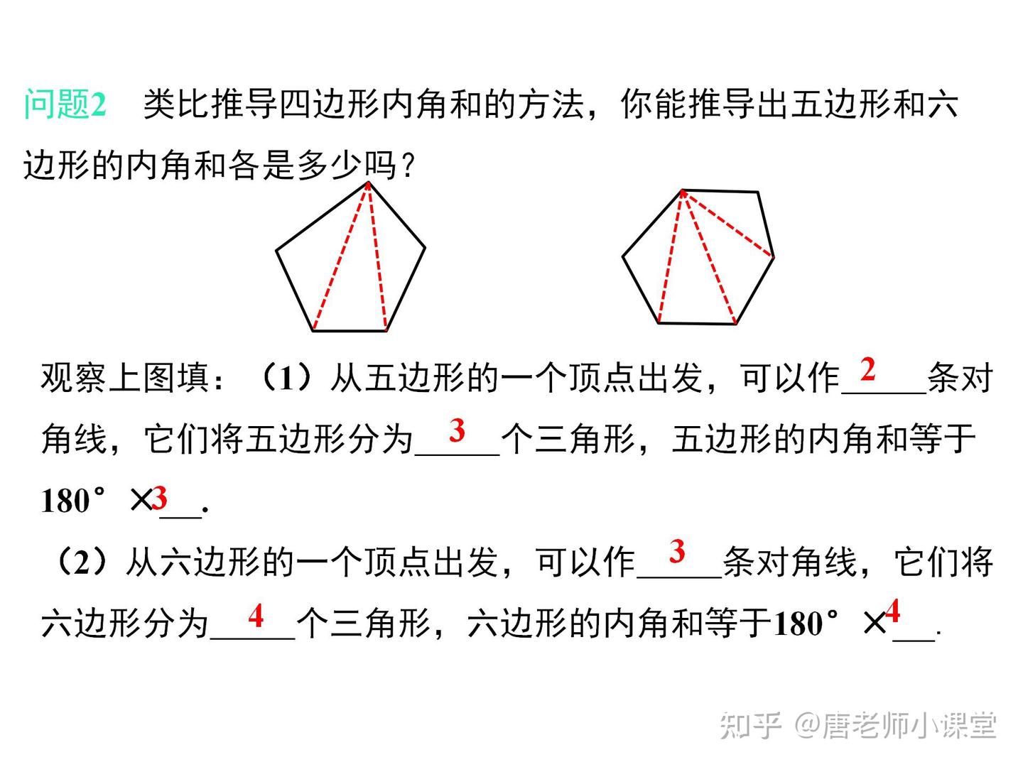 八年级数学|多边形内角和专题讲解+例题解析+专题训练，预习必备- 知乎