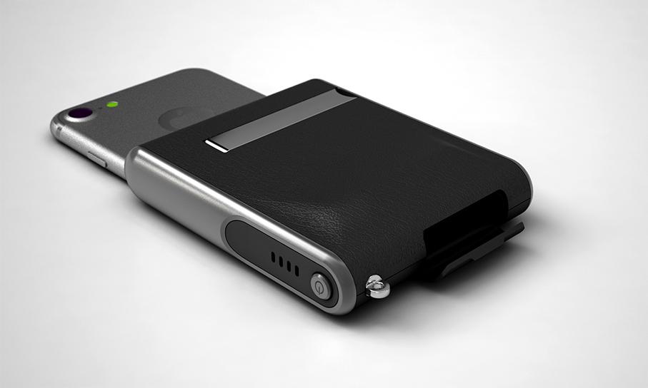 洛上设计匠心设计拍摄伴侣iphone手机背夹扩容器设计