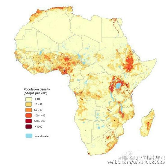大洲和国家尺度上人口密度案例分析
