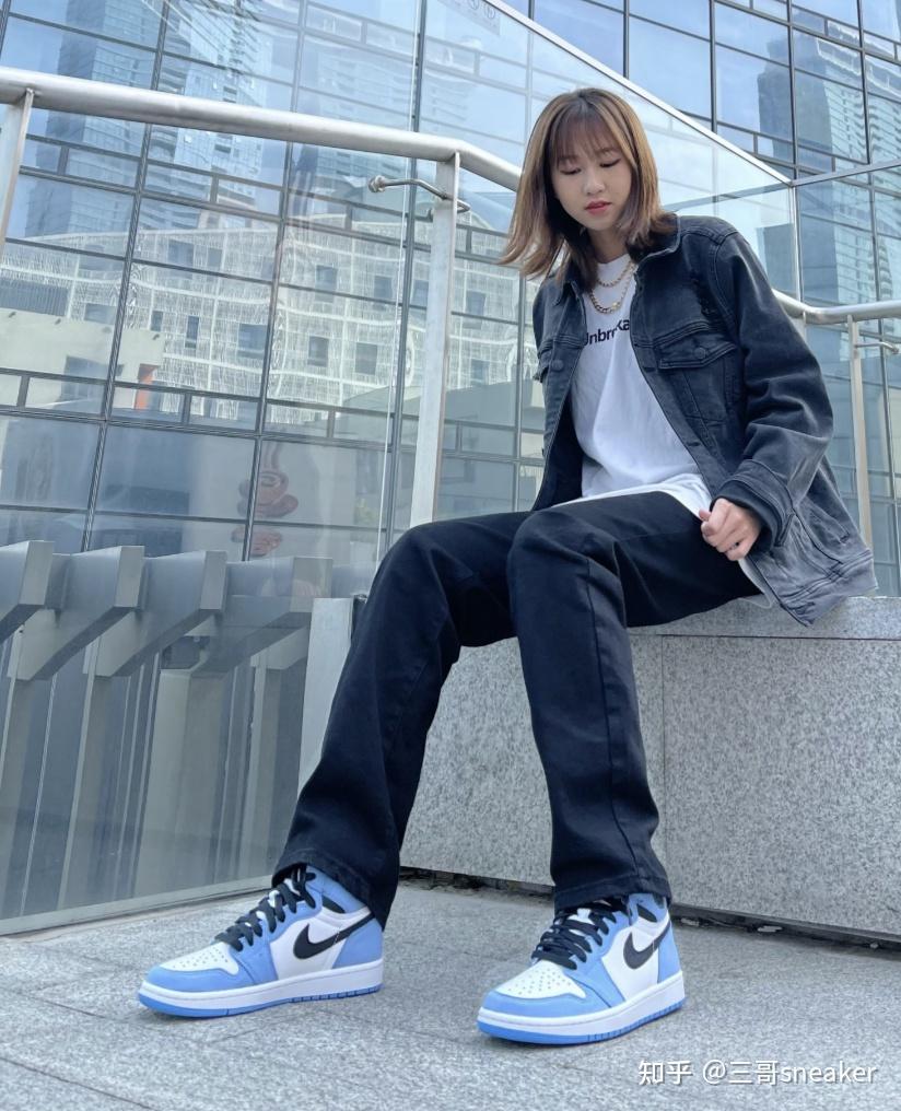 情侣款aj1大学蓝