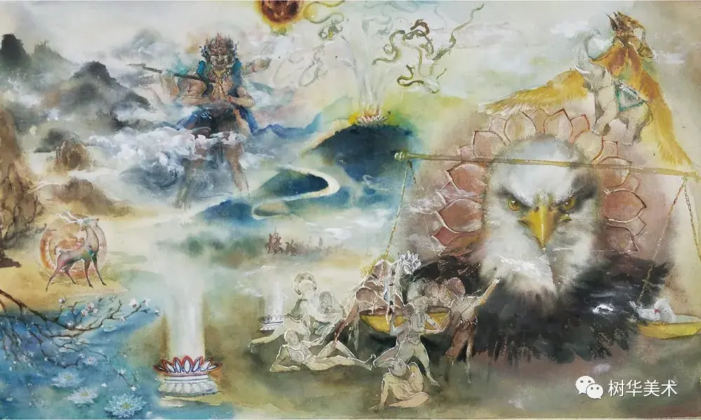 敦煌李广杏,阿修罗,释迦摩尼佛乘象人胎,九龙灌顶,步步生莲等故事内容