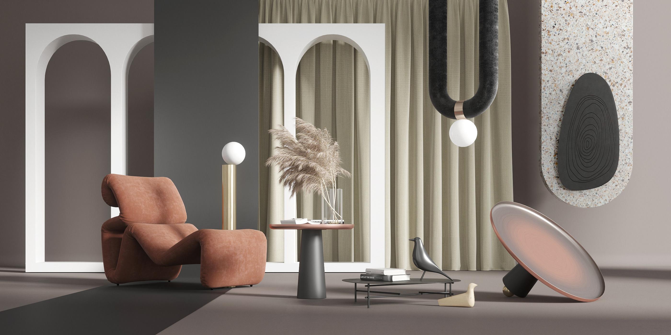 ibragimova擅长将视觉艺术与产品艺术融合到极致,各种经典款网红家具