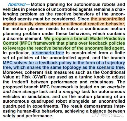 Interactive multi-modal motion planning with Branch Model Predictive ...