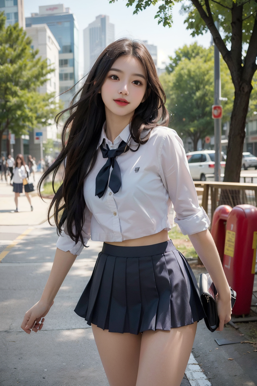 ai绘画|校园里的花季美少女