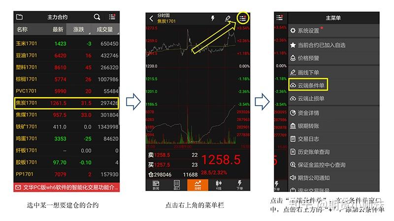 手机文华财经随身行条件单如何设置图文详解