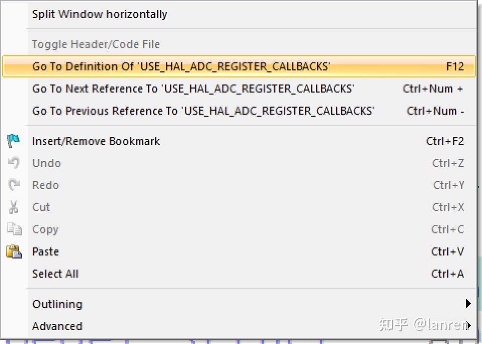Keil mdk no browse info for symbol in this context 