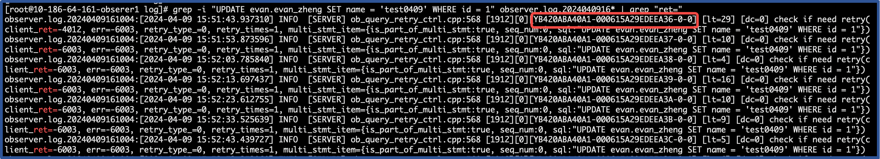 基于日志或 gv$sql_audit 分析 OB 异常重试 SQL - 知乎