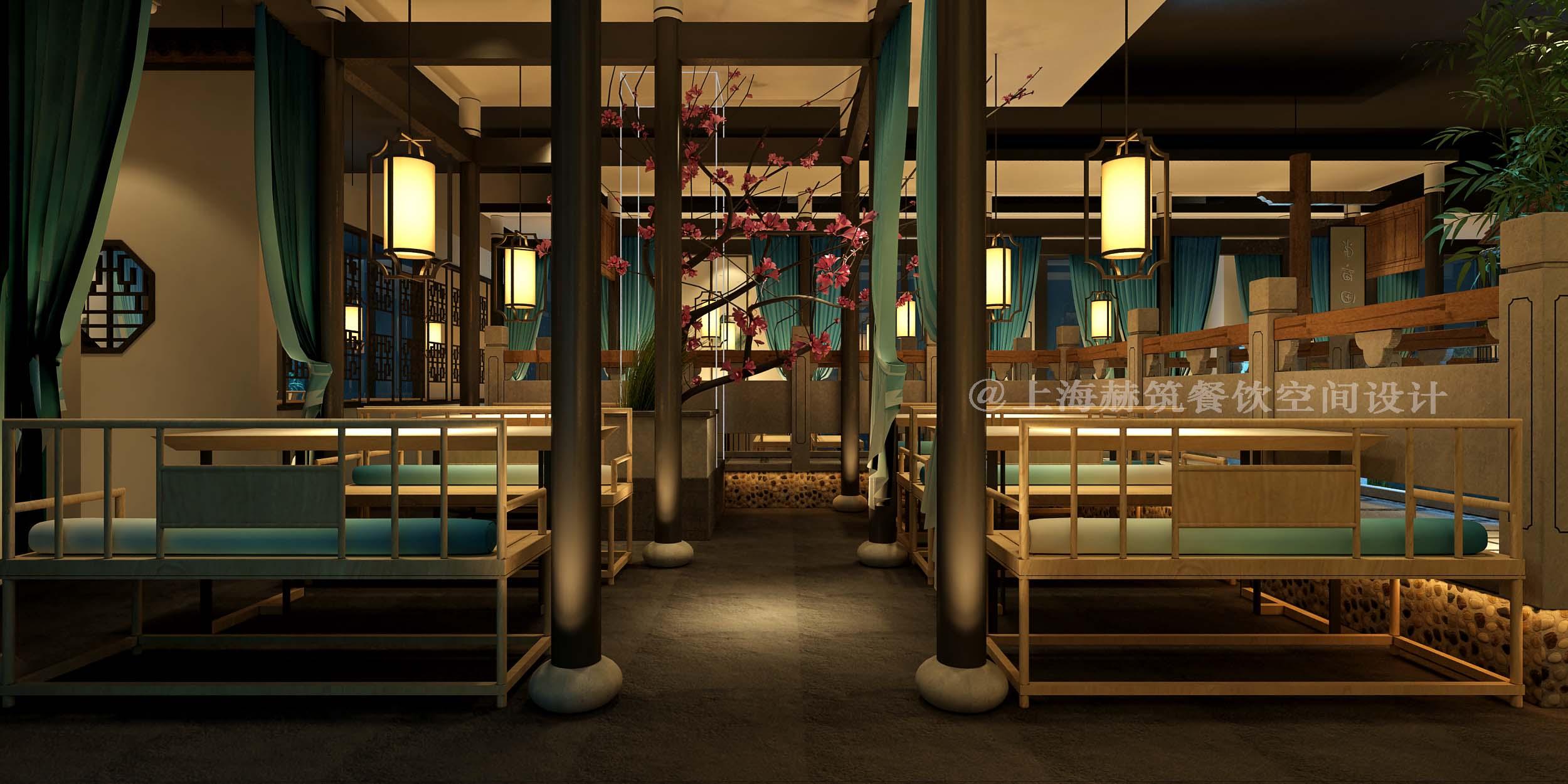 上海赫筑打造古色古香人气中式餐厅