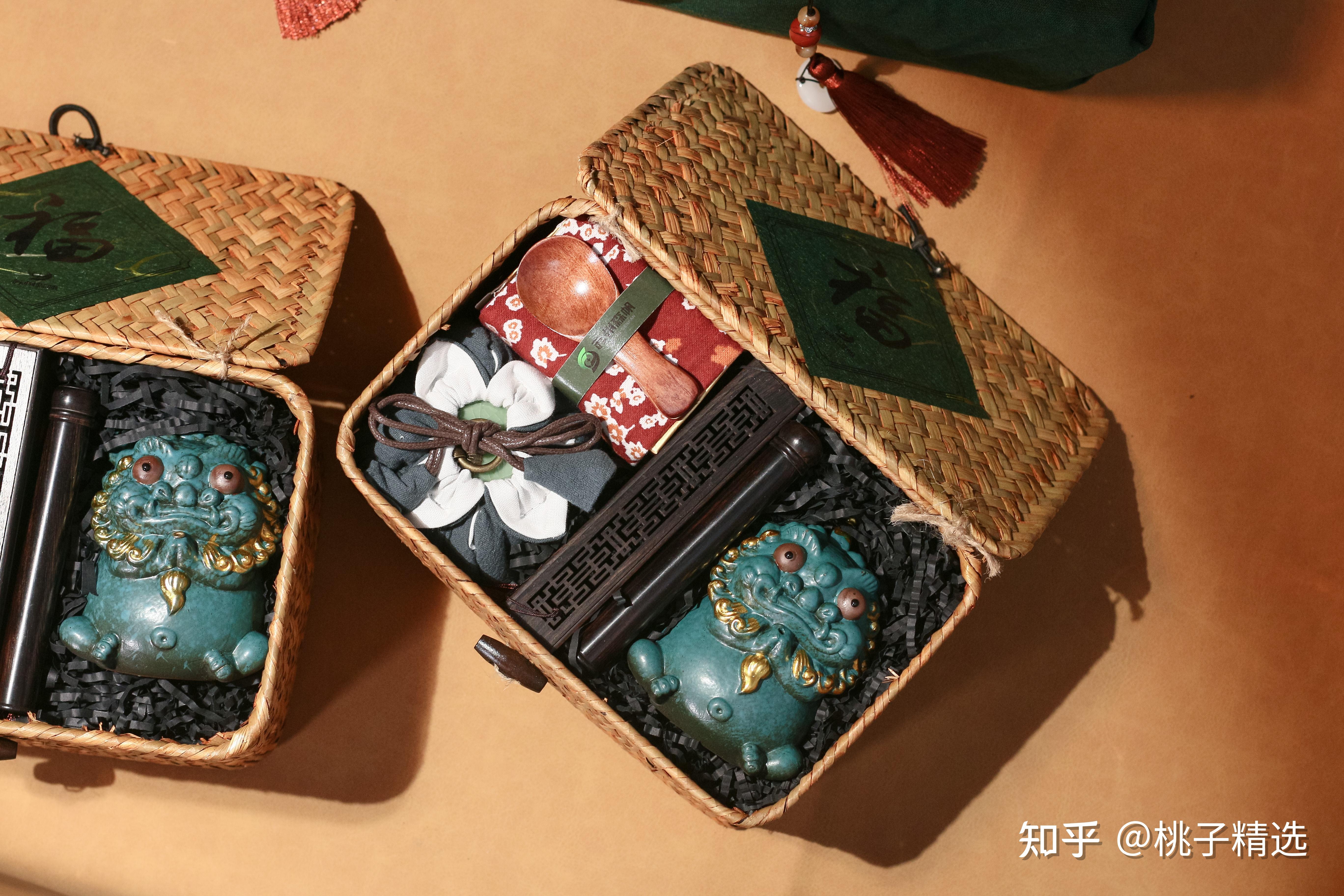 平安喜乐生财有道寓意好的国风商务礼盒作为公司周年庆礼物真棒