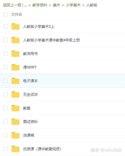 人教版小学美术1 6年级课件ppt教案试题电子课本pdf优质课教师用书说课稿试讲视频面试资料 知乎