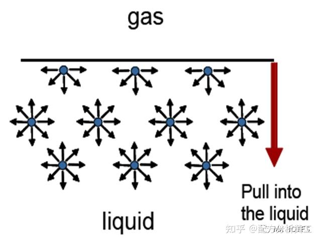 液体表面张力受力图图片