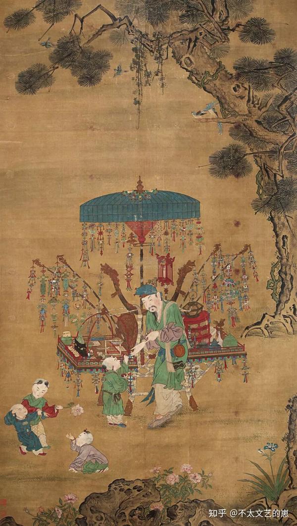 地摊经济古画里宋元明清的小摊小贩