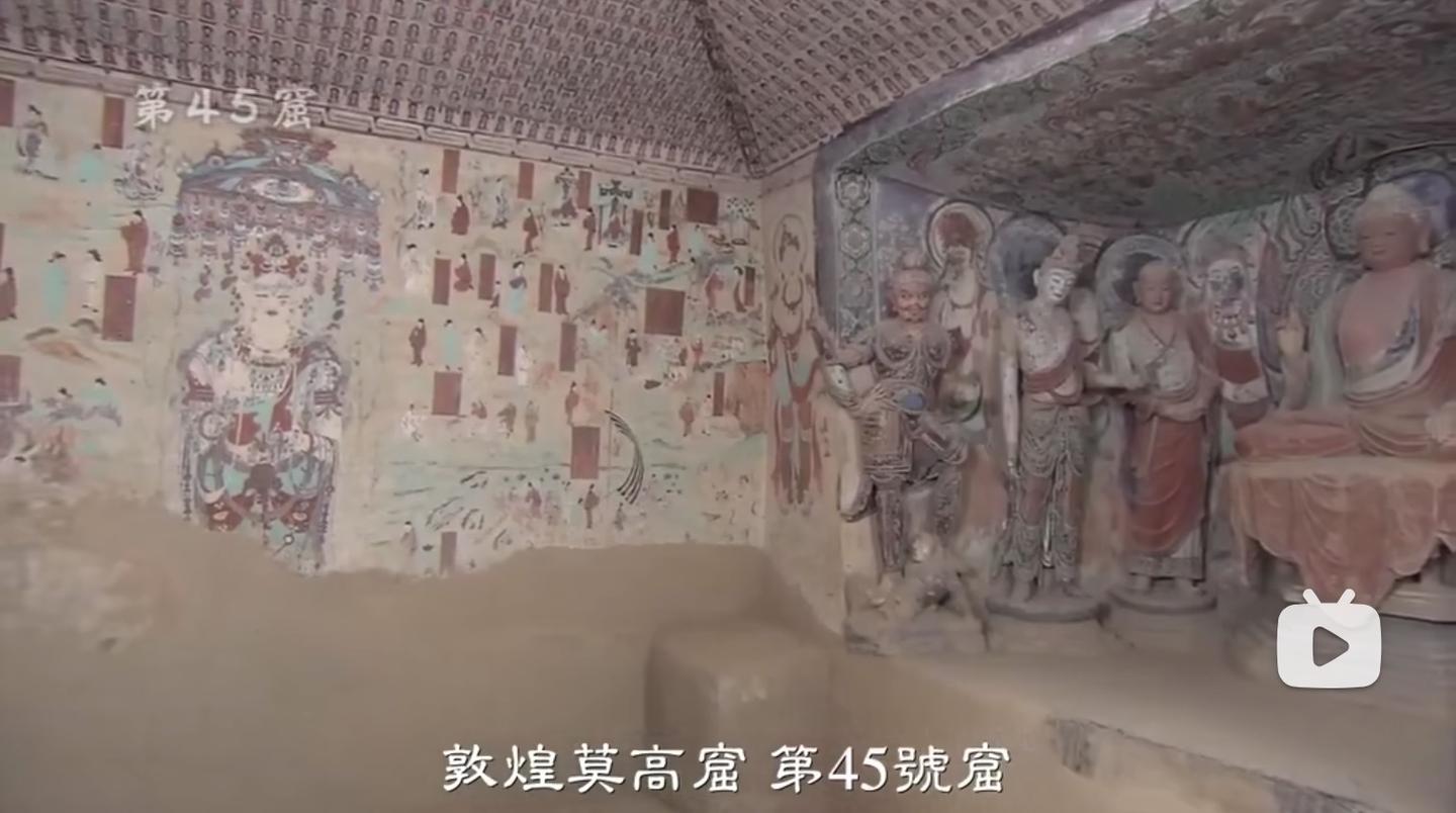 敦煌莫高窟45号窟-盛唐-美人窟《商旅遇盗图》 - 知乎