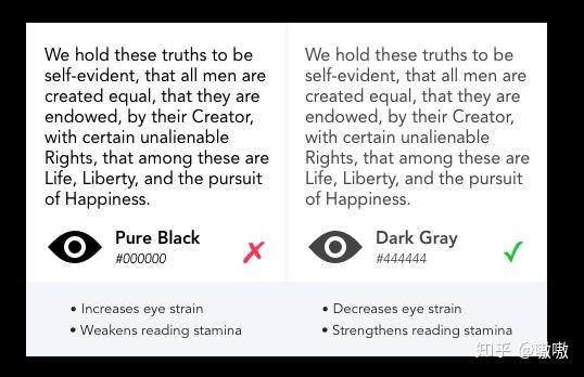 译为什么永远不要用纯黑色做背景或字体色