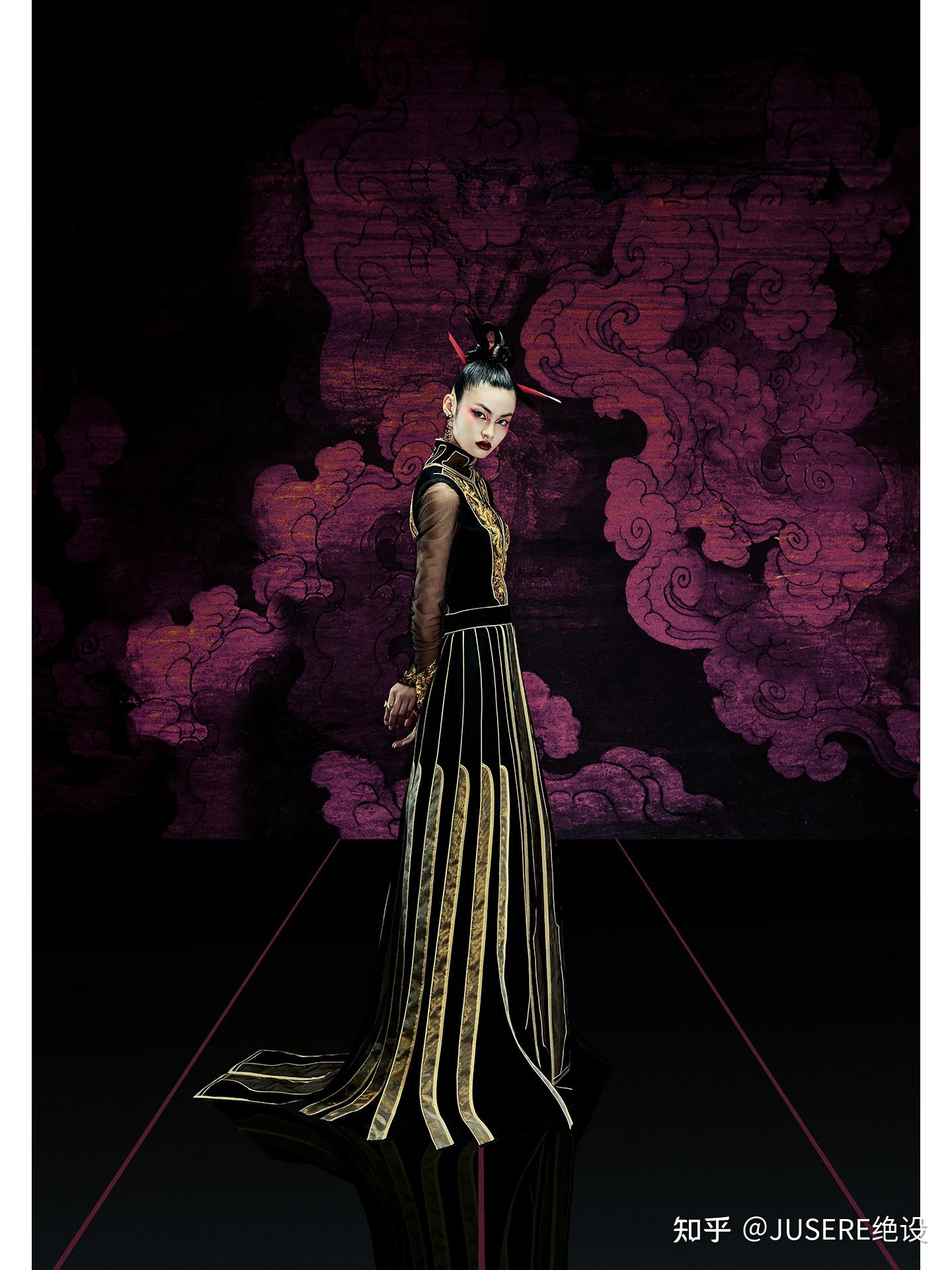 天玺分享中式礼服演绎雅酷国潮新风尚