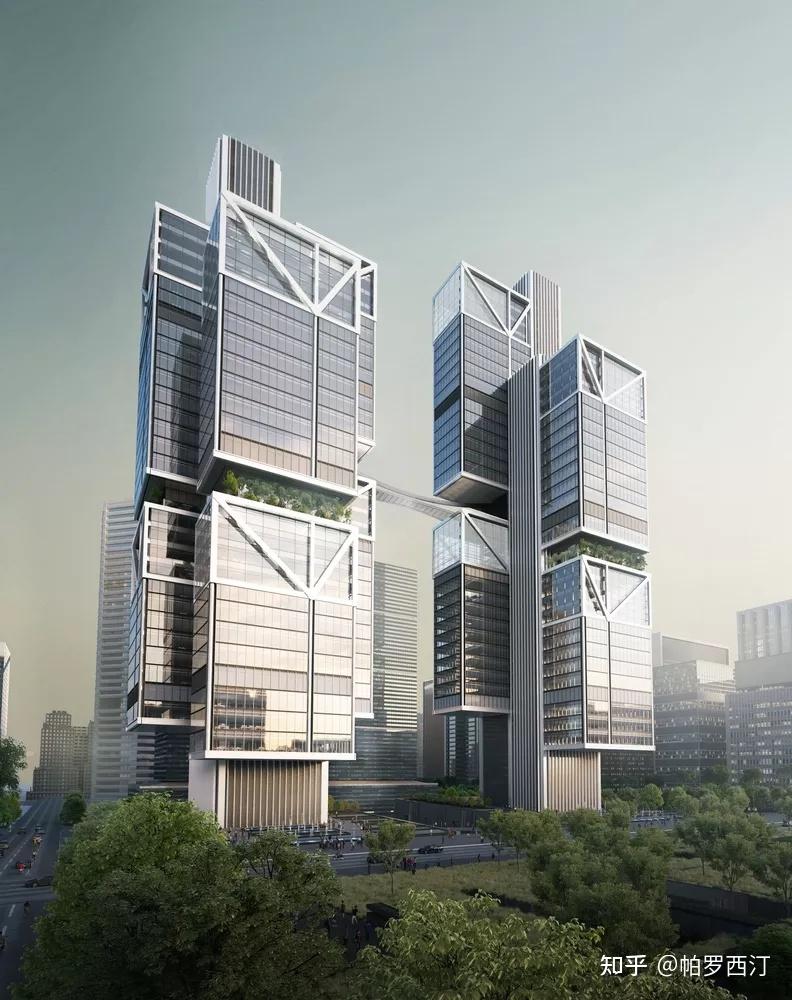 近期大疆深圳总部实景图曝出从照片可以看出两栋大楼科技感十足凹凸的